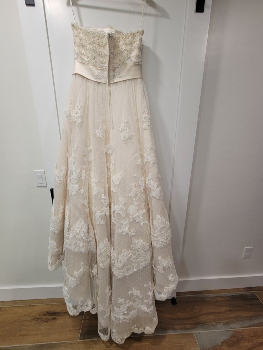 Casablanca Style 1900 Champagne Wedding Dress - Picture 6 of 15
